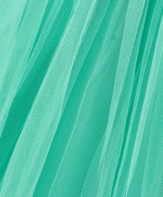 Twisha Girls brocade sleeveless Top & Net Ghagra - Sea Green 7