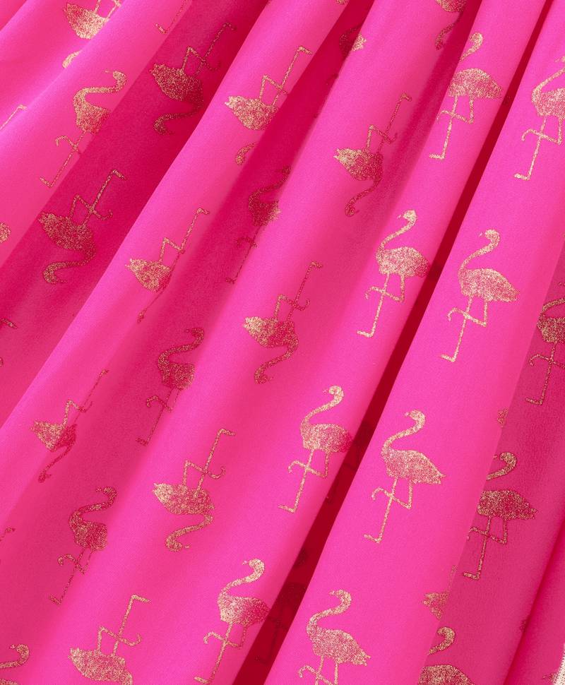 Twisha Girls Incut Style Top & Foil Printed Ghagra - Lime Green & Pink