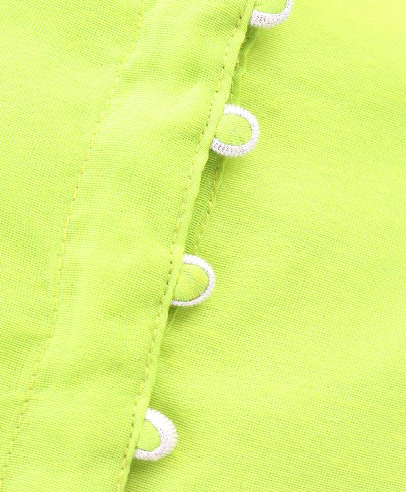 Twisha Girls Incut Style Top & Foil Printed Ghagra - Lime Green & Pink