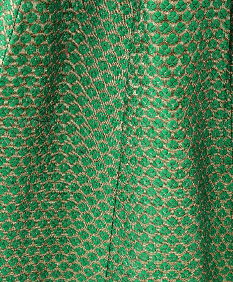 Twisha Girls Cold Shoulder Printed Top & Brocade Ghagra - Red & Green