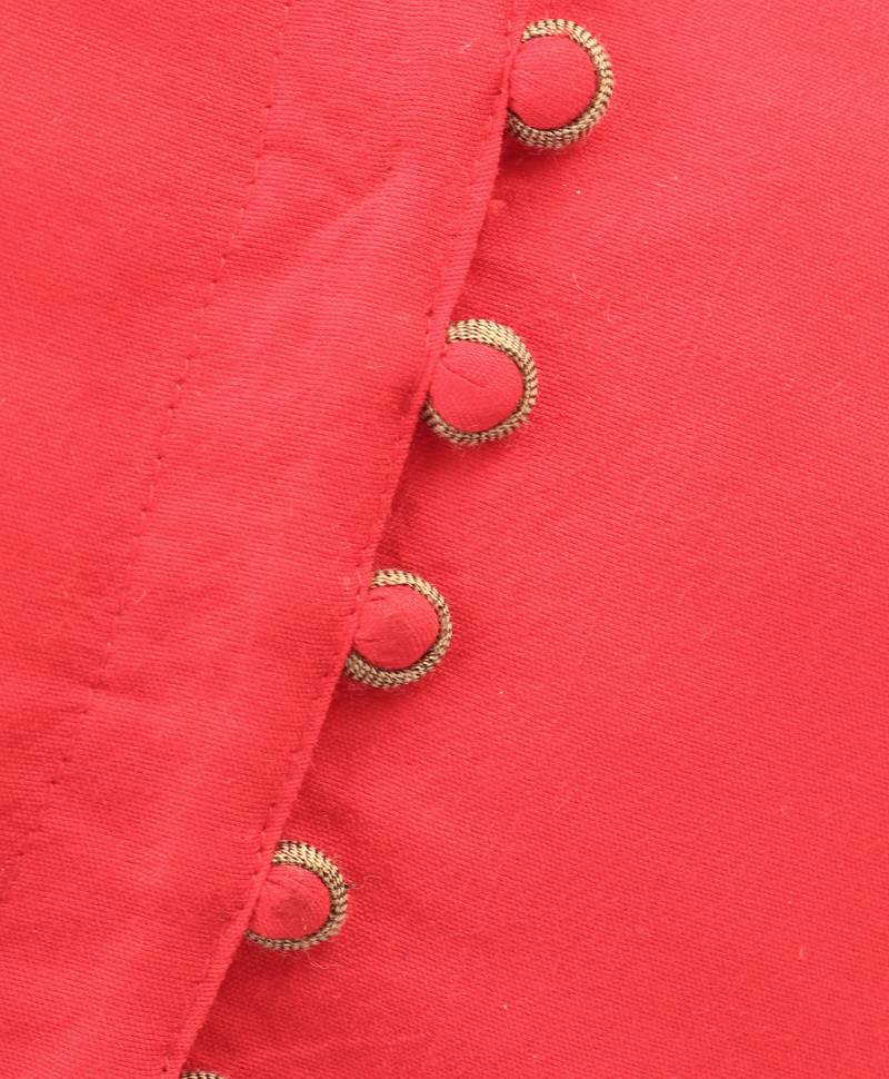 Twisha Girls Cold Shoulder Printed Top & Brocade Ghagra - Red & Green