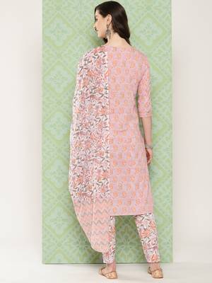  mauve paisley print kurta with trouser & dupatta 3