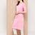Yufta women light pink chikankari straight kurta