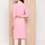 Yufta women light pink chikankari straight kurta