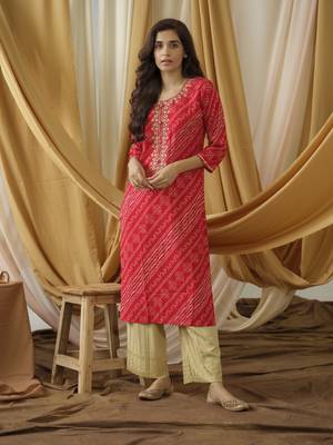 women red embellished kurta 5