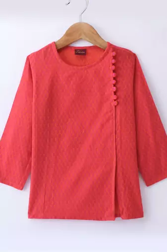 Twisha Boys Solid Kurta & Pyjama - Red