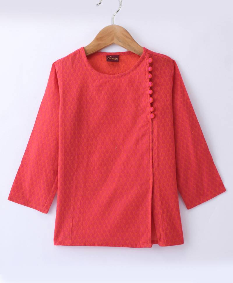 Twisha Boys Solid Kurta & Pyjama - Red