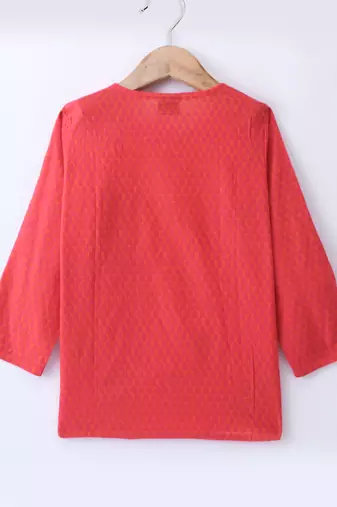 Twisha Boys Solid Kurta & Pyjama - Red