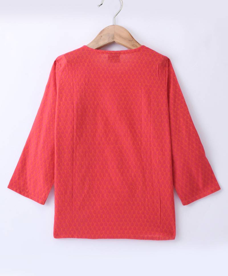 Twisha Boys Solid Kurta & Pyjama - Red