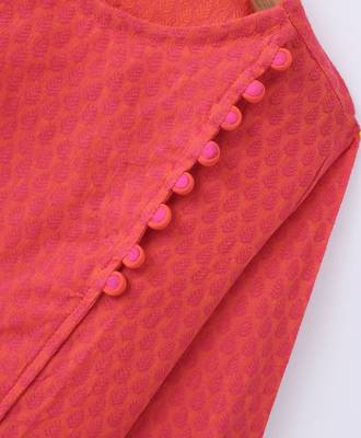 Twisha Boys Solid Kurta & Pyjama - Red 6