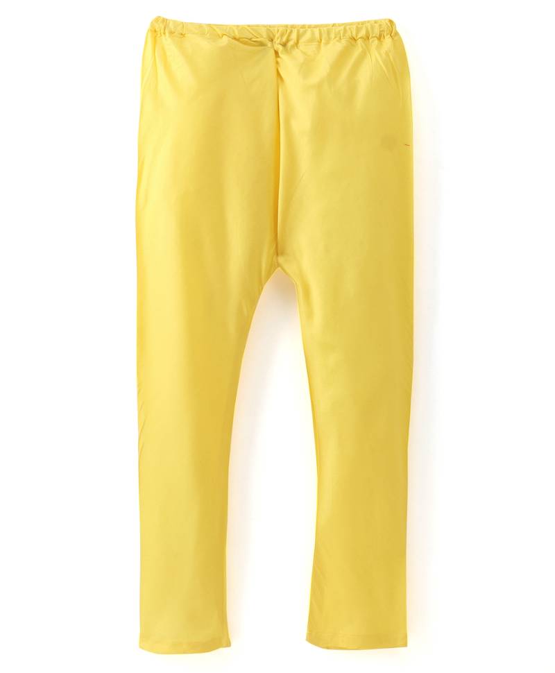 Twisha Boys Solid Kurta & Pyjama With Jacket - Yellow & Red