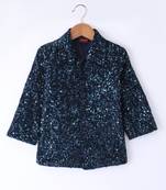 Twisha Boys Long Sleeves Sequin Shirt - Navy Blue