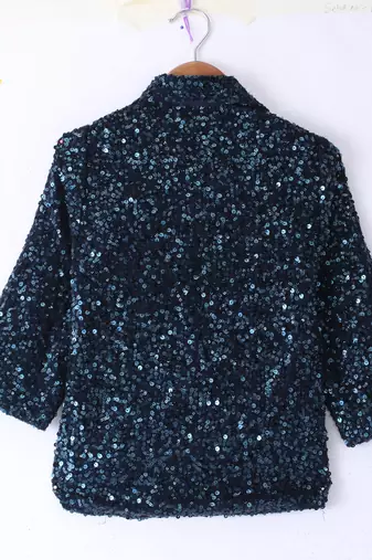 Twisha Boys Long Sleeves Sequin Shirt - Navy Blue