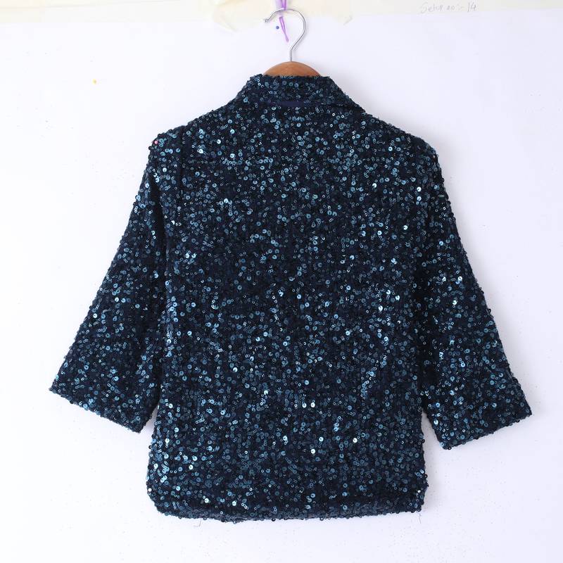 Twisha Boys Long Sleeves Sequin Shirt - Navy Blue
