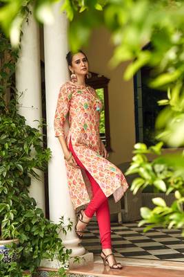 multicolor women floral printed straight kurta 3