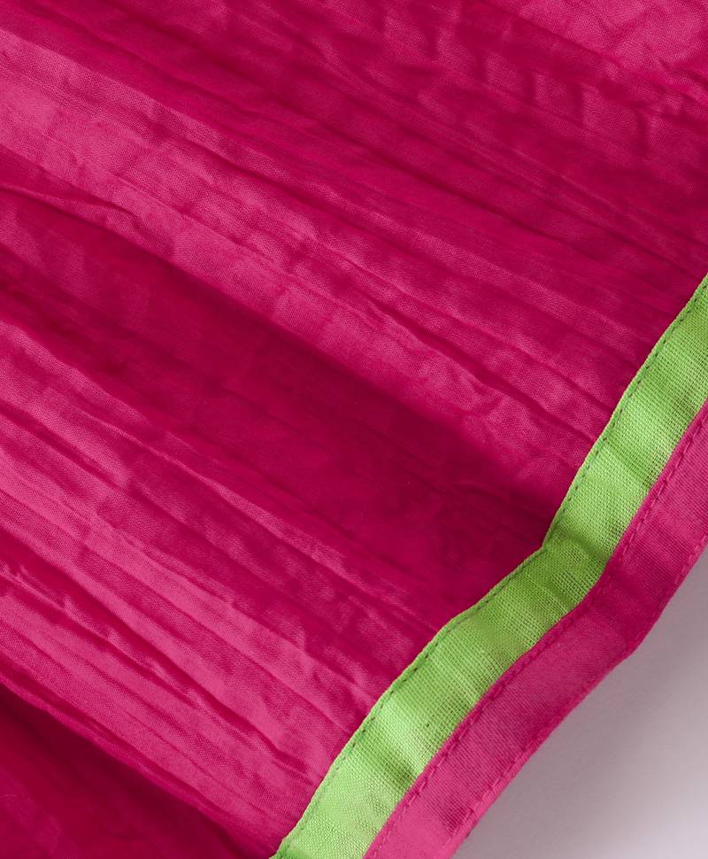 Twisha Girls Embroidered Top & Palazzo - Lime Green & Pink