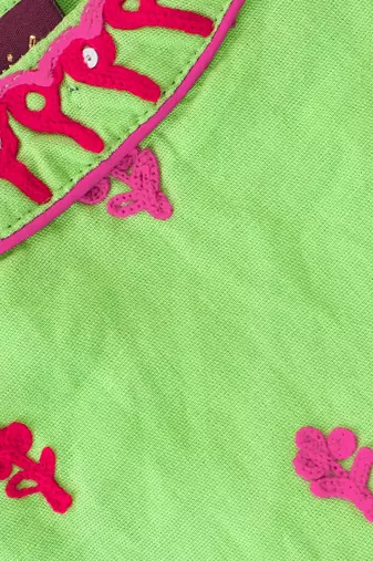 Twisha Girls Embroidered Top & Palazzo - Lime Green & Pink