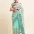 Blue Embellished::Embroidered Organza Bollywood Saree With Blouse