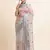 Grey Embellished::Embroidered Organza Bollywood Saree With Blouse
