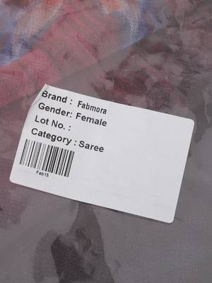 Red Digital Print::Embellished::Embroidered Lycra Blend Bollywood Saree With Blouse 10