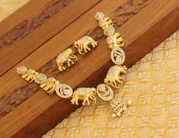 Matte finish cz necklace set 1