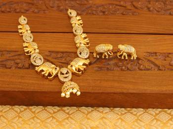 Matte finish cz necklace set 2