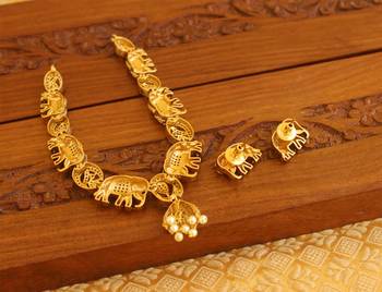 Matte finish cz necklace set 3