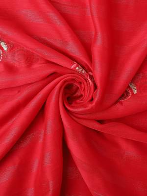 Cherry Embellished::Embroidered Chiffon Bollywood Saree With Blouse 9