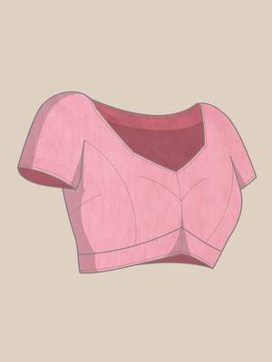 Pink Embellished::Embroidered Organza Bollywood Saree With Blouse 8