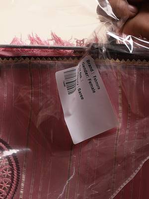 Pink Embellished::Embroidered Organza Bollywood Saree With Blouse 10