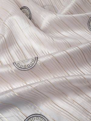 Grey Embellished::Embroidered Organza Bollywood Saree With Blouse 9