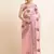 Pink Embellished::Embroidered Organza Bollywood Saree With Blouse