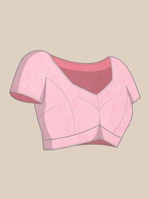 Pink Embellished::Embroidered Organza Bollywood Saree With Blouse 8