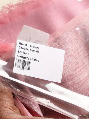 Pink Embellished::Embroidered Organza Bollywood Saree With Blouse 10