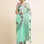 Sea Green Embellished::Embroidered Organza Bollywood Saree With Blouse