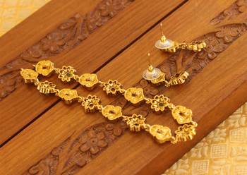Matte finish temple necklace set 4