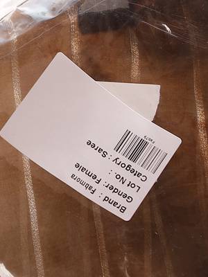 Brown Embellished::Embroidered Organza Bollywood Saree With Blouse 10
