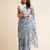 Grey Embellished::Embroidered Organza Bollywood Saree With Blouse