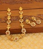 Matte finish temple necklace set