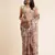 Coffee Embellished::Embroidered Organza Bollywood Saree With Blouse