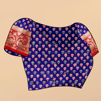 Womens Red Art Silk Woven Saree With Unstitched Blouse 5