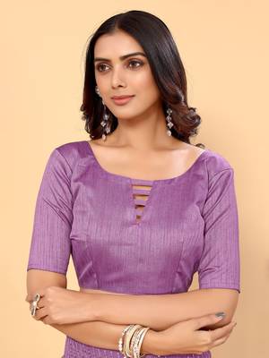 Purple Color Sequins Embroidered Bollywood Georgette Saree With Blouse 5
