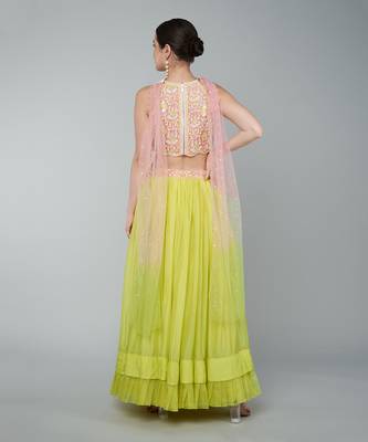 Yellow Embellished Lehenga Set 3