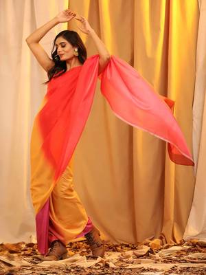 Silk Land  Multicolored  Printed Soft Silk Blend Saree  1