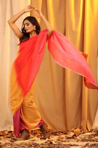 Silk Land  Multicolored  Printed Soft Silk Blend Saree 