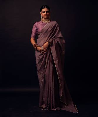 Heather chanderi silk saree 1