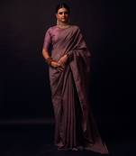Heather chanderi silk saree