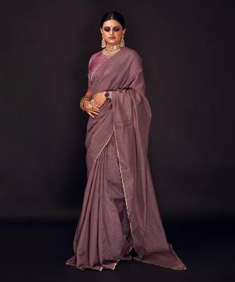 Heather chanderi silk saree 2