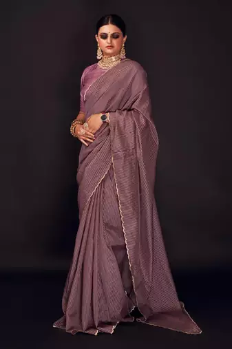 Heather chanderi silk saree