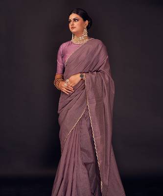 Heather chanderi silk saree 3